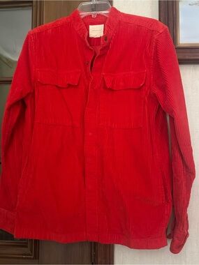American Eagle Outfitters Red Corduroy Shacket